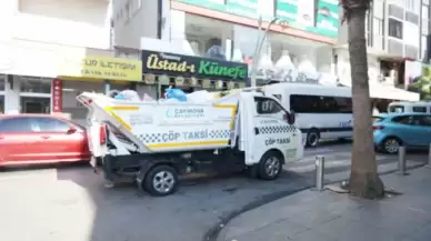 Kocaeli Çayırova'da İşlek cadde ve dar sokaklarda çöp taksi hizmet veriyor