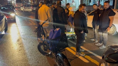 Darıca'da otomobil elektrikli bisiklete çarptı