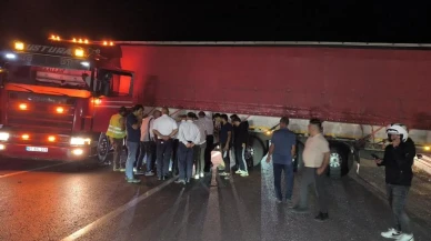 AlanyaGazipaşa yolunda tır şoförü kalp krizi geçirdi