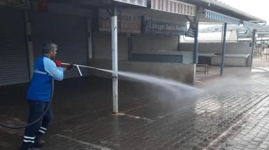 Didim Belediyesi'nden Akbük Semt Pazarı'na temizlik seferberliği
