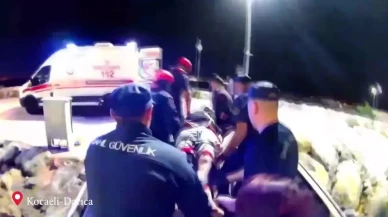 Son anda kurtarıldı: Darıca'da kayalıklara düşen vatandaş sağ salim