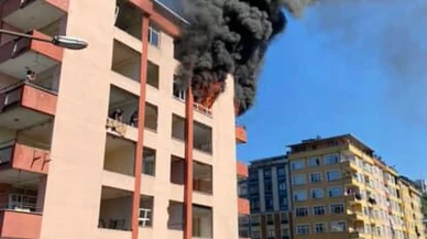 Rize'de boşaltılan binanın 8. katında yangın! Sebebi merak ediliyor...
