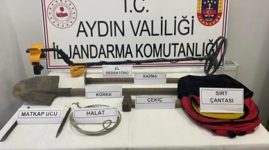 Aydın’da sit alanındaki kaçak kazıya suçüstü: 3 gözaltı