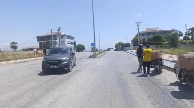 Manavgat'ta U dönüşü kazası: Motosiklet sürücüsü hastaneye kaldırıldı
