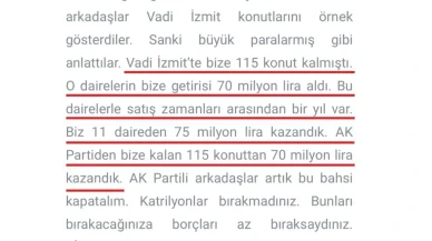 İzmit'teki Vadi Konutları'nın geliri tartışma konusu oldu