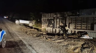 Adıyaman-Malatya karayolunda feci kaza: Tır devrildi, sürücü ağır yaralı