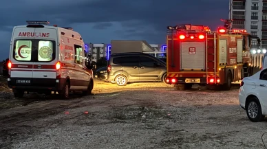 Edirne'de 9 katlı binanın balkonunda yangın paniği