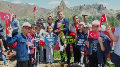 Tortum ilçesinde her yeni doğan bebeğe fidan