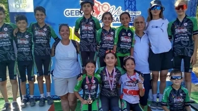 Akhisarlı genç bisikletçiler Gebze yarışında madalya kazandı