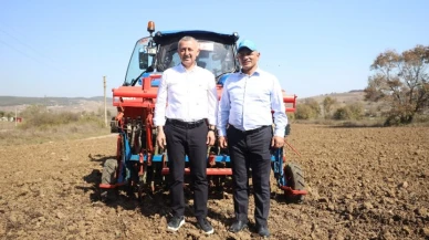 Körfez Belediyesi 5 ton buğday hasat etti