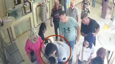 PTT şubesinde çocuğa Heimlich manevrası yapıldı