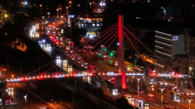 Kocaeli üst geçitler ışıklandırıldı