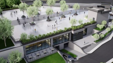 Dilovası kent meydanında zemin güçlendirme çalışıyor