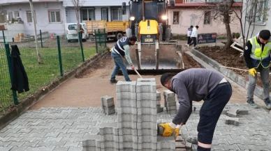 Gebze İstasyon Mahallesi'ne parke taşı döşendi