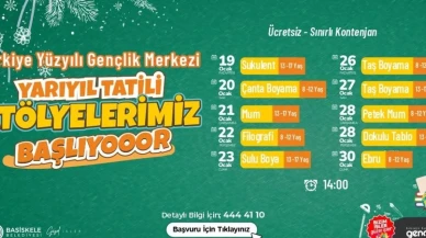 Başiskele’de yarıyıl atölyeleri öğrenci bekliyor