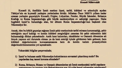 İzmit'te tarihi miras tehdit altında: Milletvekili Türkkan'dan bakanlığa soru önergesi!