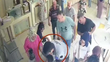PTT şubesinde çocuğa Heimlich manevrası yapıldı