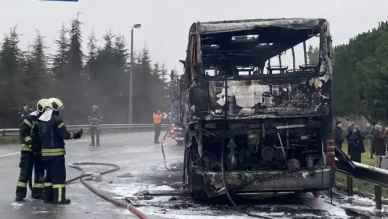 Kocaeli’de otobüs yangın faciasını önledi