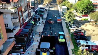 Körfez’de hafta sonu asfalt çalışmaları sürdü