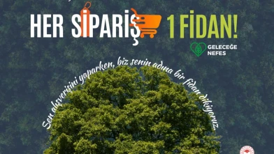 Her sipariş için fidan dikilecek