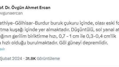 Prof. Dr. Övgün Ahmet Ercan Burdur'a Dikkat Çekti - Depreme İlişkin Paylaştı...
