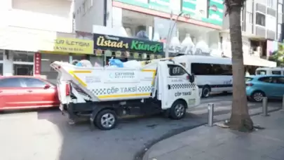 Kocaeli Çayırova'da İşlek cadde ve dar sokaklarda çöp taksi hizmet veriyor