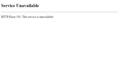 http 503 hatası nedir?