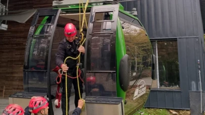 Kartepe Teleferik'te kurtarma tatbikatı yapıldı