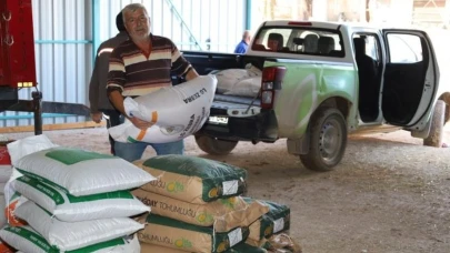 Kocaeli'de yangın mağduru çiftçilere destek verildi