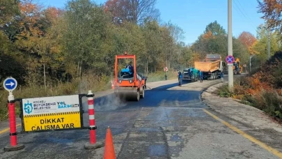 Kartepe zirve yolunda çalışmalar tamamlandı