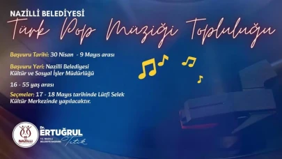 Nazilli Belediyesi'nden Türk Pop Müziği topluluğu kuruluyor: Başvurular 9 Mayıs'a kadar