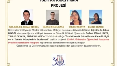 Köyceğiz MYO öğrencileri özel güvenlik projeleriyle dikkat çekti: Karanlık üçlü ve iş tatmini araştırılıyor