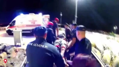 Son anda kurtarıldı: Darıca'da kayalıklara düşen vatandaş sağ salim