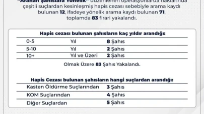 Bingöl'de 83 aranan kişi operasyonla yakalandı