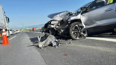 Anadolu Otoyolu'nda korkutan kaza: 2 yaralı! Trafik yoğunluğu başladı