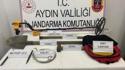 Aydın’da sit alanındaki kaçak kazıya suçüstü: 3 gözaltı