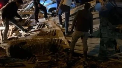 Kandıra'da korkunç kaza: Otomobil samanlığa girdi, sürücü yaralandı