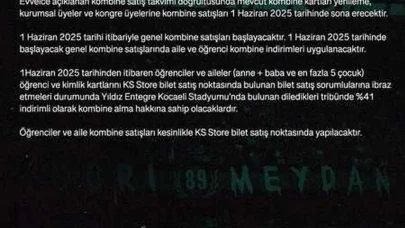 Kocaelispor'dan ailelere ve öğrencilere %41 indirim fırsatı! Kombine kartlar 1 Haziran'da satışta