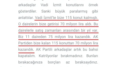 İzmit'teki Vadi Konutları'nın geliri tartışma konusu oldu