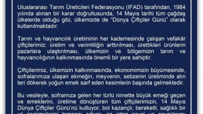 Dünya çiftçiler günü: Çiftçilerin ekonomideki hayati rolü vurgulandı