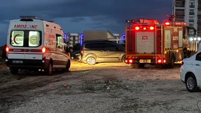Edirne'de 9 katlı binanın balkonunda yangın paniği