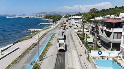 Bodrum Turgutreis’in yolları yenileniyor: 34 milyon tl'lik yatırımla 2 bin 900 metrelik yol çalışması