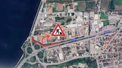 Başiskele kavşağında trafik geçici olarak kapatıldı