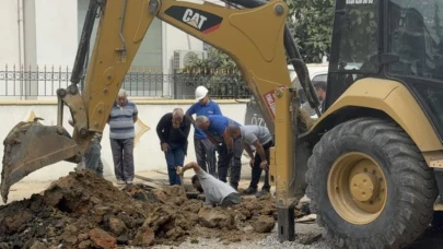 Darıca'da doğal gaz borusu delindi