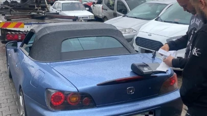 Kocaeli’de drift atan sürücü ceza aldı