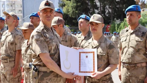 Gaziantep'te özel bireylerin askerlik hayalleri gerçek oldu