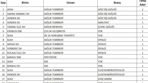 Sağlık bakanı duyurmuştu: Sakarya’ya alınacak sözleşmeli personel sayısı belli oldu