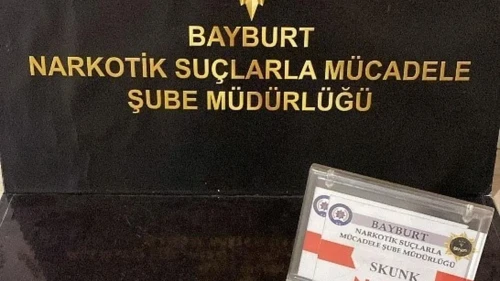 Bayburt'ta uyuşturucu baskını: İki şüpheli gözaltında