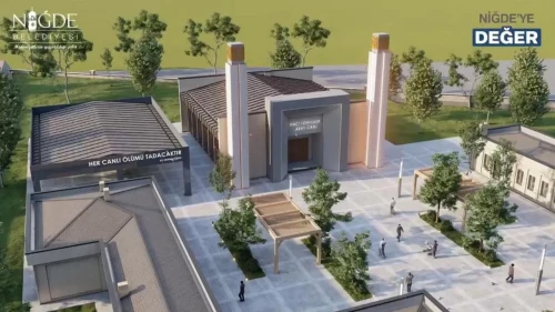 Niğde'de hıdırlık mezarlığı'na modern taziye evi projesi: Ayrı salonlar ile rahatlık sağlanacak