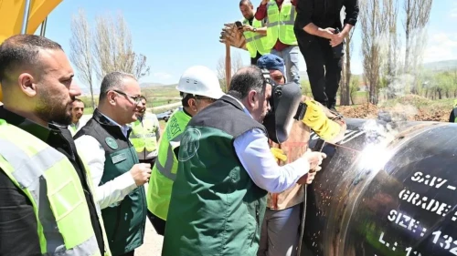 57 Bin 700 Dekar Tarım Arazisini Sulayacak Borulara İlk Kaynak Vuruldu